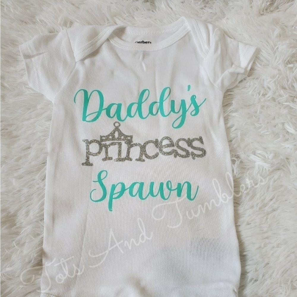 Daddy's Princess Spawn 3-6 month onesie